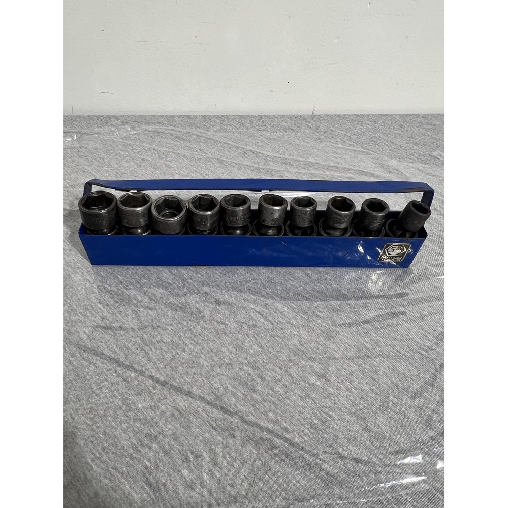 Matco Tools BUP12MBA-BUP19MBA Metric Impact Swivel 6-Pt Socket Set 12-19mm